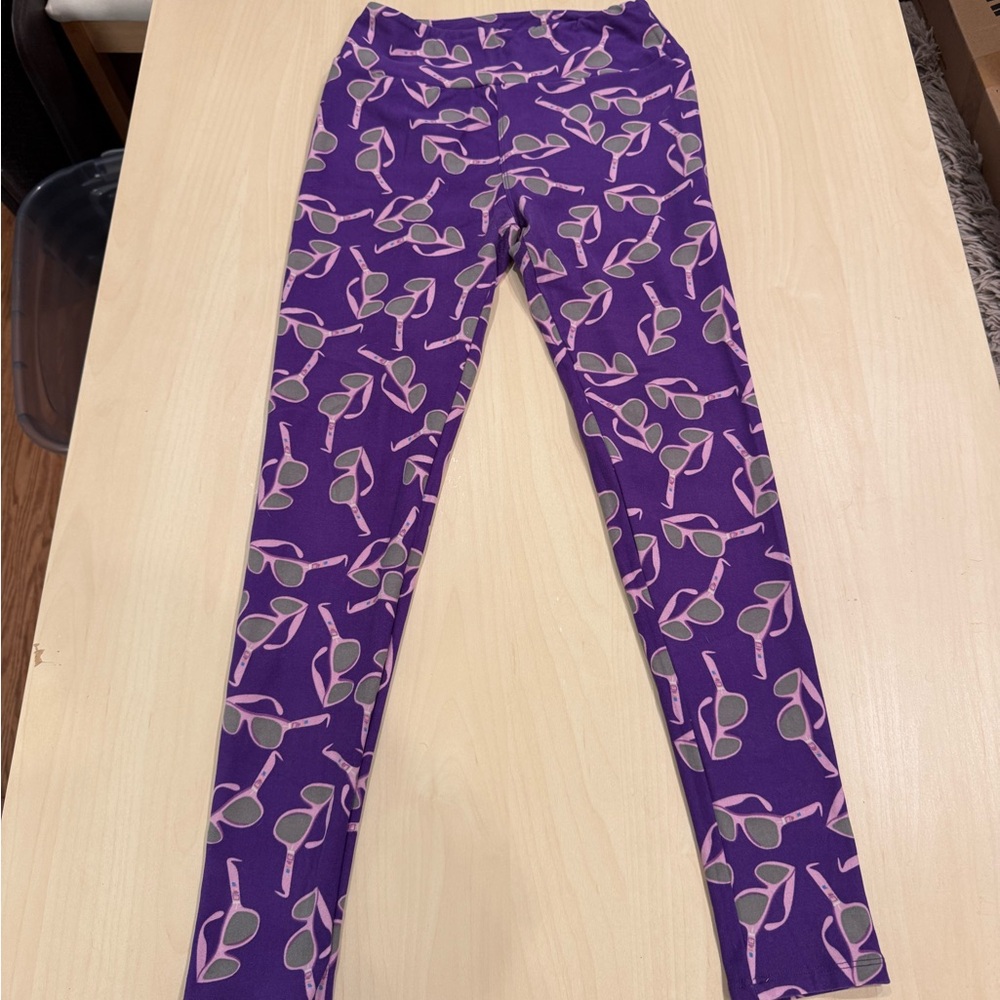 LuLaRoe Purple Sunglasses Print Leggings